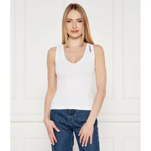 Karl Lagerfeld Top Slim Fit - Koszulki i topy damskie - miniaturka - grafika 1