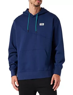 FILA Męska bluza z kapturem THIERS Oversized Hoody, niebieska (Beacon Blue), XXL - Bluzy męskie - miniaturka - grafika 1