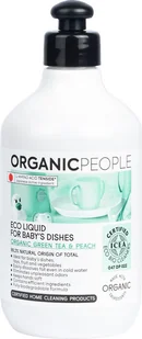 ORGANIC PEOPLE EKO płyn do mycia naczyń dla niemowląt, zabawek, owoców i warzyw - organiczna zielona herbatka i brzoskwinia, 500ml - Płyny do naczyń - miniaturka - grafika 1