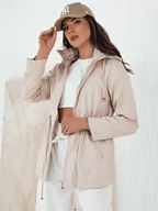 Kurtki damskie - Kurtka parka damska BEGET beżowa Dstreet TY4263-XXL - miniaturka - grafika 1