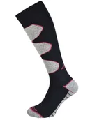 Skarpetki męskie - Ciepłe skarpety narciarskie Todo Ultimate SKI z wełną Merino - Navy-pink 39-42 - miniaturka - grafika 1