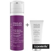 Kremy do twarzy - Paulas Choice 0.3% Retinol + 2% Bakuchiol Treatment + Calm Mineral Moisturizer SPF 30 ZESTAW Krem z retinolem o potrójnym działaniu przeciwzmarszkowym 30 ml + Krem nawilżający do skóry normalnej i suc - miniaturka - grafika 1