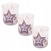 Świece - 3X Świeca Świeczka Zapachowa Winter Star Wanilia - miniaturka - grafika 1