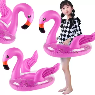 Duże Koło do pływania Materac 2w1 Flaming 60cm - Materace dmuchane i koła do pływania - miniaturka - grafika 1