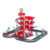 Zabawki konstrukcyjne - WADER Polesie Parking 4-poziomowy Czerwony garaż tor na samochodziki samochody - miniaturka - grafika 1