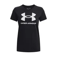 Koszulki i topy damskie - Damska Koszulka z krótkim rękawem UNDER ARMOUR UA W SPORTSTYLE LOGO SS 1356305-001 – Czarny - miniaturka - grafika 1