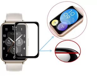 Szkło Ochronne Hybrydowe z Ramką do Huawei Watch Fit 2 - Akcesoria do smartwatchy - miniaturka - grafika 3