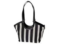 Torebki damskie - Torba Shopper Na Ramię Torebka Damska Listonoszka Miejska, Czarny - miniaturka - grafika 1