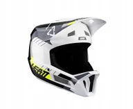 Kaski rowerowe - Leatt Kask Rowerowy Mtb Gravity 2.0 White Black Biały Szary Czarny M - miniaturka - grafika 1