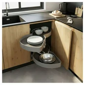 Nerki - Kosz CORNER CARGO NERKA do szafki 1200 LEWY narożny cichy domyk ANTRACYT - miniaturka - grafika 1