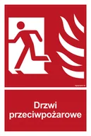 Systemy ekspozycyjne i znaki informacyjne - BC052 DRZWI PRZECIWPOŻAROWE LEWOSTRONNE, FS - FOLIA SAMOPRZYLEPNA FOTOLUMINESCENCYJNA; (250X370MM) - miniaturka - grafika 1