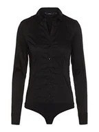 Koszulki i topy damskie - VERO MODA Damska koszulka Vmlady L/S stringi New Noos z długim rękawem, czarny, XS - miniaturka - grafika 1