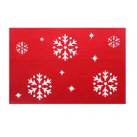 Obrusy i serwetki - Zestaw 4 sztuk podkładek filcowych śnieg 40 x 30 cm czerwony - miniaturka - grafika 1