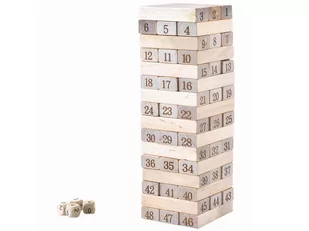IsoTrade JENGA: Drewniana Chwiejąca się Wieża - Gry planszowe - miniaturka - grafika 1