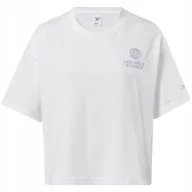 Bluzki damskie - REEBOK - T-SHIRT KOSZULKA DAMSKA - LM CROPPED GRAPHIC TEE HD4136 bluzka - miniaturka - grafika 1