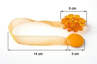 Akcesoria do wystroju okien - Eurofirany Magnes dekoracyjny kwiatek pomarańczowy - miniaturka - grafika 1