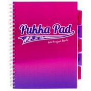Zeszyty szkolne - Pukka Pad Project Book Fusion A4 200 w kratkę różowy 8408 - miniaturka - grafika 1