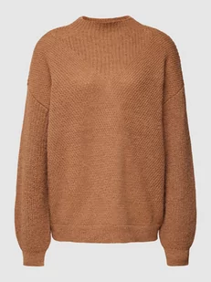 Sweter z dzianiny z fakturowanym wzorem model ‘ALISA’ - Swetry damskie - miniaturka - grafika 1