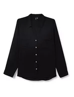Koszule damskie - VERO MODA Koszula damska VMBUMPY L/S Shirt New Curve NOOS, czarny, 54 - miniaturka - grafika 1