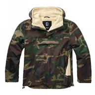 Odzież taktyczna i umundurowanie - Kurtka BRANDIT Kangurka Sherpa Windbreaker - Woodland M - miniaturka - grafika 1