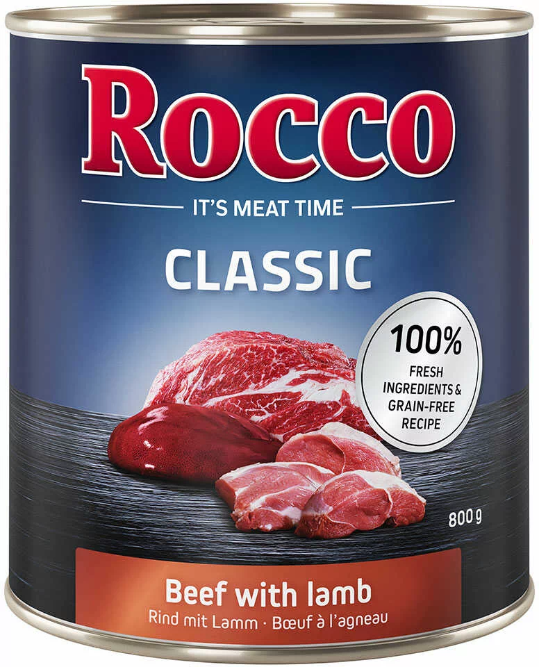 Rocco 19 + 5 gratis! Classic 24 x 800 g Wołowina z jagnięciną
