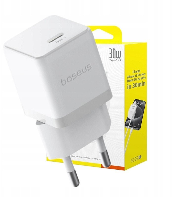 Ładowarka sieciowa Baseus Palm 30W USB-C biała
