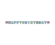 Obrusy i serwetki - Amscan Girlanda papierowa Happy Birthday Pokemon 218x12 cm - miniaturka - grafika 1