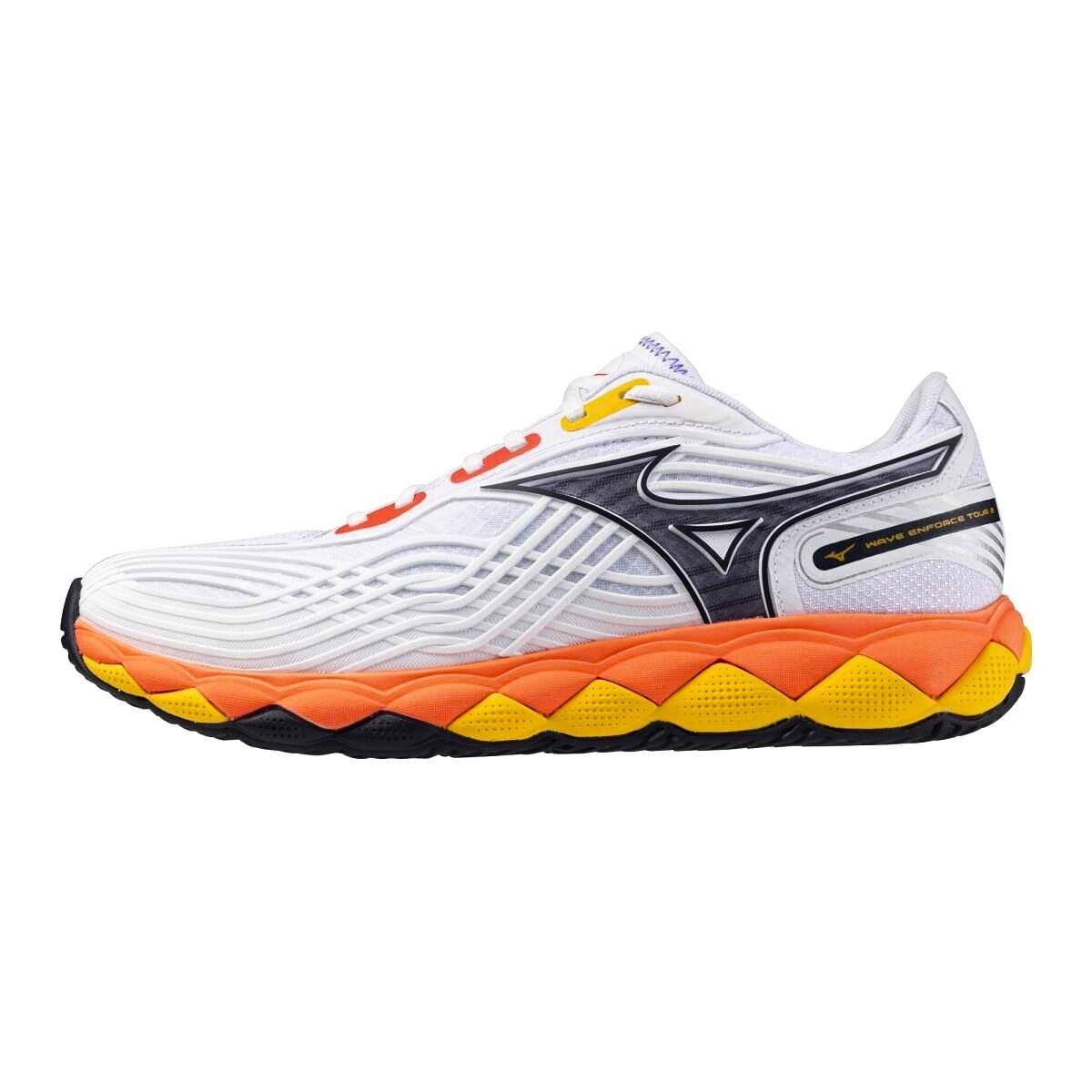 Męskie buty tenisowe Mizuno Wave Enforce Tour 2 AC White/Fiery Coral 2/Citrus EUR 45