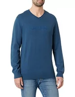 Swetry męskie - Kaporal Sweter męski-Model Salem-Kolor Średni Szary Mel-Rozmiar, Petrol, M - miniaturka - grafika 1