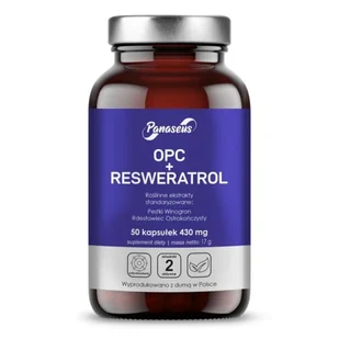 PANASEUS Panaseus OPC + Resweratrol - 50 kap młodość YA8120 - Suplementy naturalne - miniaturka - grafika 1
