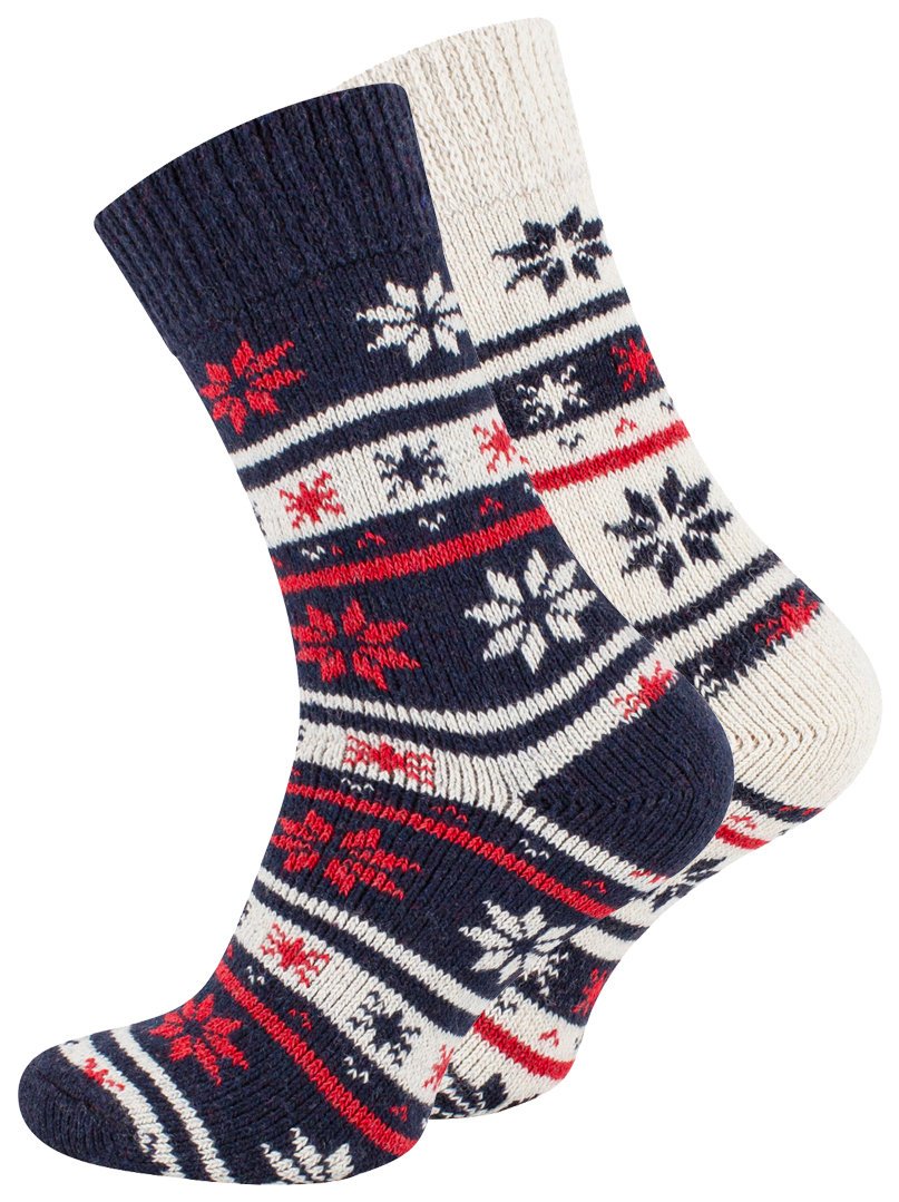 Skarpety termiczne z wełną grube miękkie 2pary 43/46