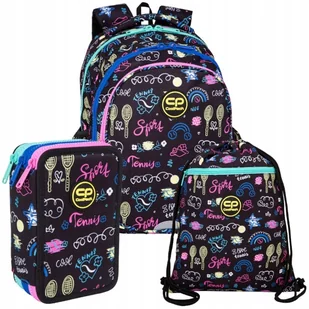 Coolpack Zestaw Tennis Star Plecak Jerry Worek Vert Piórnik Z Wyposażeniem Jumper 3 - Szkolne artykuły papiernicze - miniaturka - grafika 1