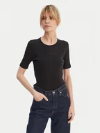 Koszulki i topy damskie - Calvin Klein T-Shirt Varigated LV044F211G Czarny Slim Fit - miniaturka - grafika 1