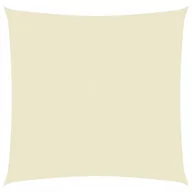 Parasole ogrodowe - vidaXL Żagiel ogrodowy, tkanina Oxford, kwadratowy, 3x3 m, kremowy 135192 - miniaturka - grafika 1