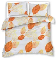 Pościel - Pościel Satynowa 160X200 Złote Liście 2453 - miniaturka - grafika 1