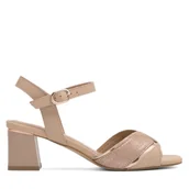 Sandały damskie - Sandały Lasocki SWILK WYL3454-1Z Beżowy - miniaturka - grafika 1