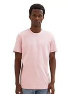 Koszulki męskie - TOM TAILOR Męski t-shirt 1036417, 32035-różowy, melanżowy, M, 32035 - Pink Streaky Melange, M - miniaturka - grafika 1