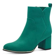 Botki damskie - MARCO TOZZI Botki 2-25095-41, Modne buty damskie, Emerald Green, 38 EU, Zielona, 38 EU - miniaturka - grafika 1