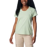 Koszulki i topy damskie - Koszulka damska Columbia Sun Trek Short Sleeve Tee sage leaf heather - XS - miniaturka - grafika 1