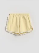 Moda i Uroda OUTLET - Reserved - Spodenki z falbanką - jasnożółty - miniaturka - grafika 1