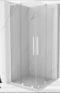 Mexen Velar L Duo kabina prysznicowa rozsuwana 80x80 cm, transparent, biała - 871-080-080-02-03-20 - Kabiny prysznicowe - miniaturka - grafika 1