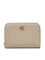 Portfele - Calvin Klein Mały Portfel Damski Minimal Monogrm Lthr Med Flap Zi LV04F1064G Brązowy - miniaturka - grafika 1