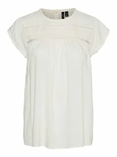 VERO MODA VMDEBBIE Pleat S/L TOP GA NOOS 10247943 damskie, Snow White, M - Koszulki i topy damskie - miniaturka - grafika 1