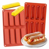 Formy do ciast - Forma silikonowa do pieczenia ekler musli przekąski desery do batonów - miniaturka - grafika 1