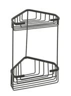 Półki łazienkowe - Sapho Gedy Smart - Narożna półka druciana, czarny mat 2482-14 - miniaturka - grafika 1