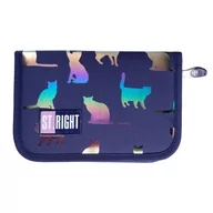 Piórniki - St. Majewski Piórnik dwuklapkowy bez wyposażenia PC-03 STRIGHT Kotki holo mkml MAJEWSKI Piórnik dwuklapkowy bez wyposażenia PC-03 STRIGHT Kotki holo mkml MAJEWSKI - miniaturka - grafika 1