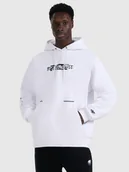 Bluzy męskie - 4F Bluza dresowa nierozpinana z kapturem męska - biała L - miniaturka - grafika 1
