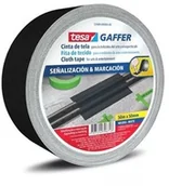 Taśmy klejące - Tesa 53949 Matt Gaffer Tape, czarna matowa taśma tekstylna, 50 mm x 50m - miniaturka - grafika 1