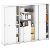 Zestawy mebli biurowych - B2B Partner Zestaw szaf MIRELLI, Typ IX - biały 437576 - miniaturka - grafika 1