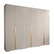 Szafy - Szafa garderoba ubraniowa z półkami MANHATTAN RYFEL 5 - 3SZ czarny mat biały mat - miniaturka - grafika 1